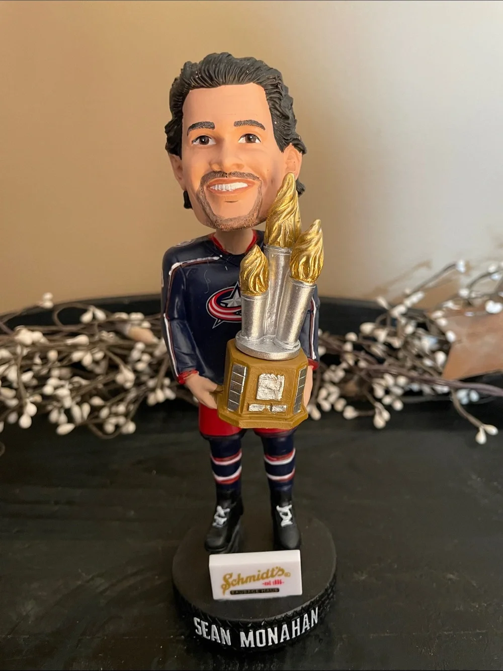 NIB Columbus Blue Jackets Sean Monahan “Bill Masterson Trophy” Bobblehead